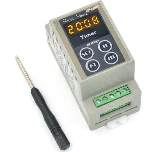 Dual timer BF-204T timing switch automatic time controller electronic time control switch 220V