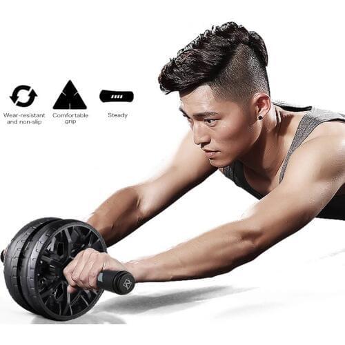 Double wheel silent ab roller Muscle training gym equipment for home workout Fitness power roll ab trainer sport accessories
