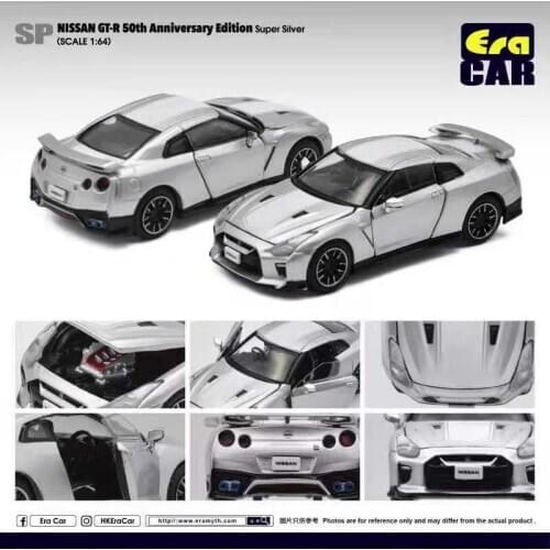 Era Car 1:64 Nissan GT-R 50th Anniversay Edition Super Silver Diecast Model Car
