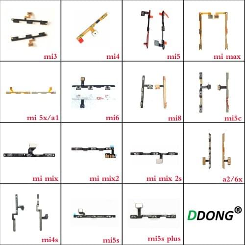 Volume Button Power Switch On Off Button Flex Cable For Xiaomi mi 8 mix mix2 max 2 max 2 mi6 mi5s plus 5x a1 A2 6x