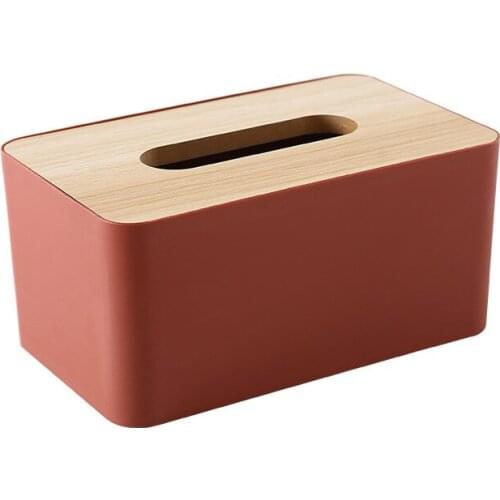 Tissue Box Simple Nordic Style Solid Wood Living Room Storage Box Creative Restaurant Carton Tissue Holder Home Car Decor