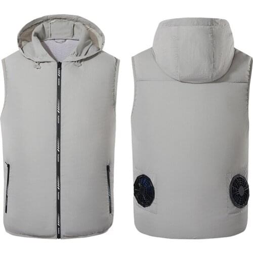 Cooling Fan Jackets Summer Heatstroke Prevention Vest Jacket Breathable Waistcoat Vest Air-conditioning Casual Brand Clothing