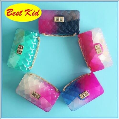 BestKid Bags! New Arrival Summer Jelly shoulder bags for Kids Childrens Fashion Crossbody Bags Ladys Famous brand bag SMT058