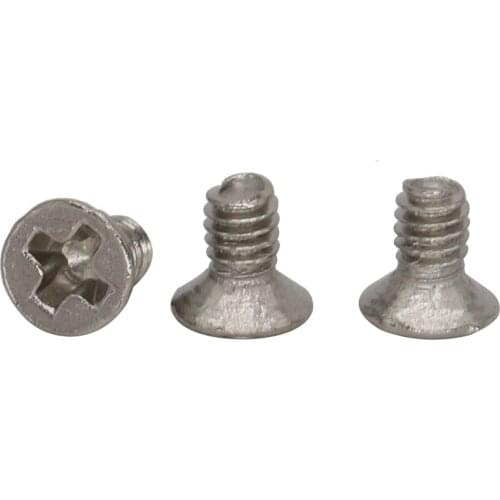 M2.5 M2.5*4/5/6/8 M2.5x4/5/6/8 Nickel Plate Carbon Steel DIN965 Phillips Cross Recessed Countersunk CSK KM Flat Head Micro Screw