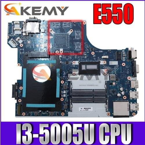Akemy 00HT777 AITE1 NM-A221 Main board For lenovo Thinkpad E550 Laptop motherboard I3-5005U CPU onboard full tested