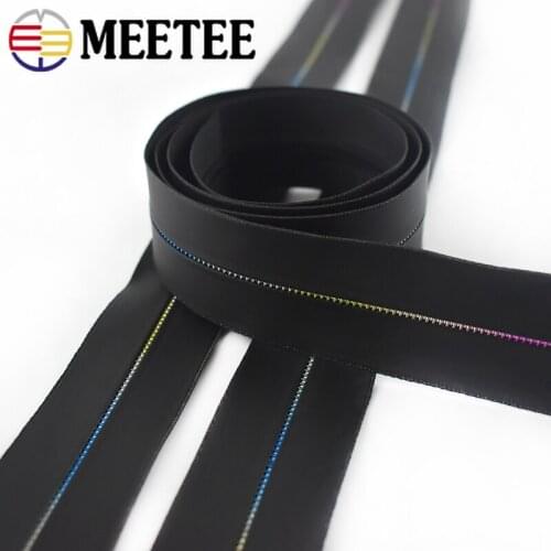 2/4M Colored Teeth 5# Nylon Zipper for Sewing Black Waterproof Zippers Invisible Plastic Zips Outdoor Jacket Bag DIY Accessories