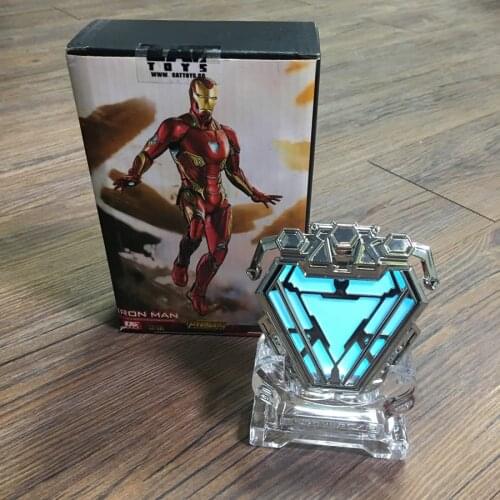 Hasbro Avengers Iron Man MK50 Chest Lamp Arc Reactor COSPLAY Figurine Anime Dolls Toys PVC Action Figure Model Toy Kids Gift