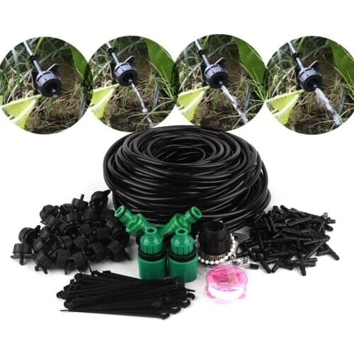 5m~50m Watering Kits 8L Black Dripper Emitter with Y-Type Connector 4/7mm Hose for Garden Irrigation Kits