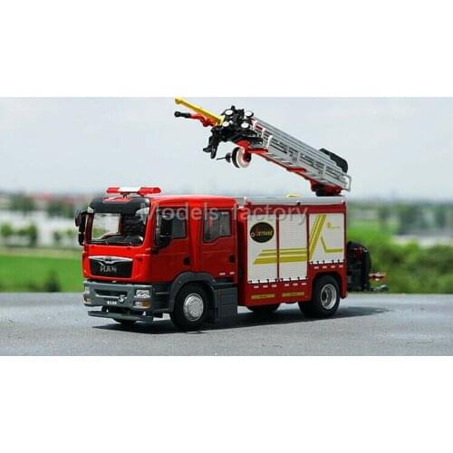 New 1:43 JIEDA MAN EMERGENCY Fire Rescue Major Diecast Model Car Truck Toys Gifts Display Ornaments Metal,Plastic,Rubber