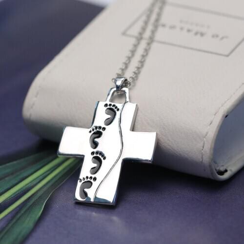 New Fashion Cross necklace, 52mm(20.5inch) length chain with two side pendant