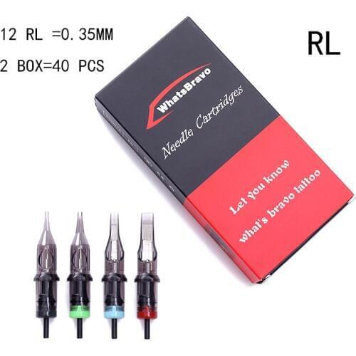 Newest 40pcs Disposable Sterilized Tattoo Cartridge Needles For Semi-Permanent Makeup Tattoo Gun Machine 5RL 7RL/9RL/11RL/13RL/1