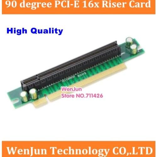 New 90 degree PCI Express 16x Male to Female Riser Card Right Angle PCI-E x16 to 16x slot protect tool Adapter 1U 2U PC Server