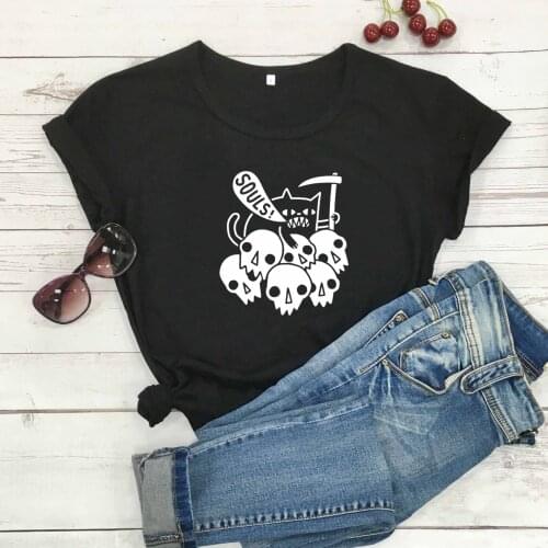 Satan Posters soul gothic women pure cotton casual hipster cool street vintage party youngs 90s t shirt unisex grunge tops R128