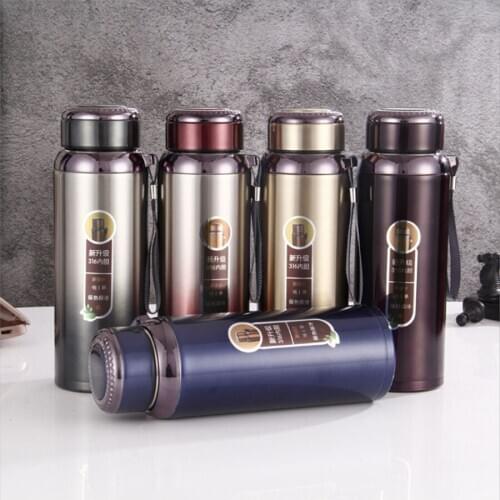Hot Sale 600/800/1000ml Thermo For Tea 1 Liter Large Capacity Insulated Cup Military Style Outdoor Sports Thermos Vacuum Flask