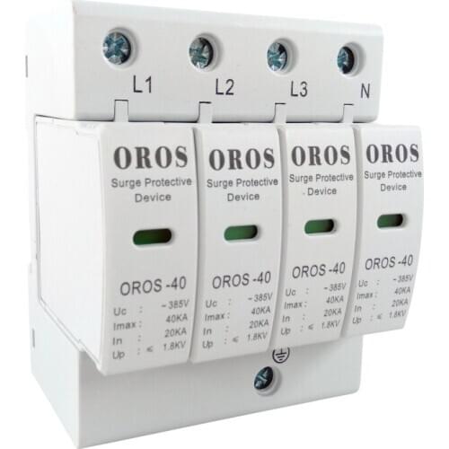 4P Surge Protector Lightning Protector 20ka-40ka Household Surge Protector Lightning Arrester 380V