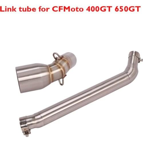 For CFMoto 400GT 650GT Motorcycle Exhaust Tip Middle Mid Link Tube Connection Link Tube Pipe Slip on Tube