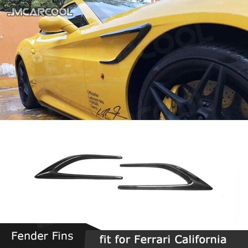 High quality Carbon fiber Material Side Front Bumper Fins Fender FRP Black For Ferrari California 2015