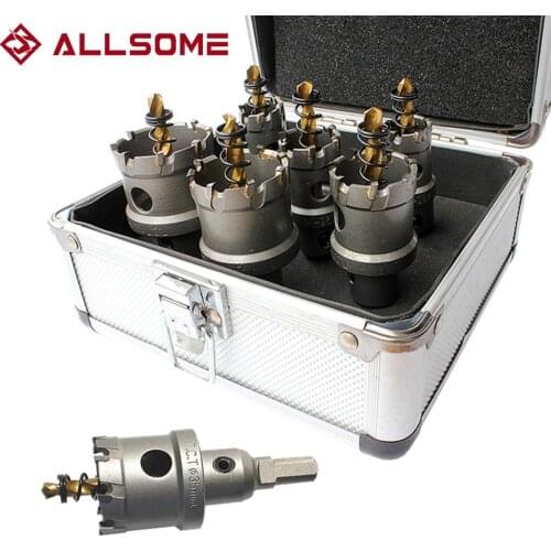 ALLSOME High Speed Steel Carbide Tip Hole Saw Tooth Cutter Metal Drilling Hand Woodworking Cutter Drill Bit HT2722-2724