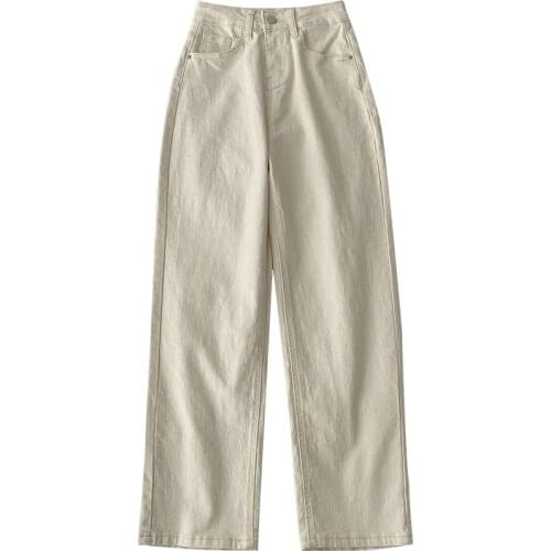 Retro Womens Jeans Spring 2021 Casual Harajuku Streetwear High Waist Straight Denim Pants Women Fashion Pants