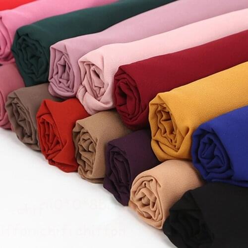 1 pc Hot Sale Bubble Chiffon Scarf Shawls Big Size 180*85cm Two Face Plain Solider Colors Hijab muslim scarves/scarf 22 colors