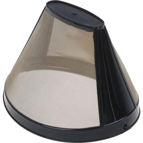 1pc Stainless Steel Reusable Coffee Filter Cone-Style Washable Handle Coffee Filter Refillable Gold Mesh Cafe Maker Machine Tool