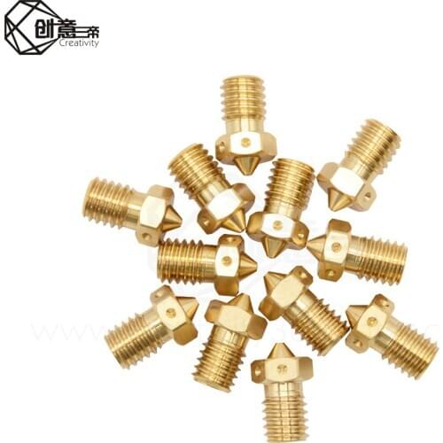 Creativity 2pcs V6 Nozzles 3D printer nozzle for E3D Nozzles hotend titan extruder for 3D printers hotend J-head Extruder 1.75mm