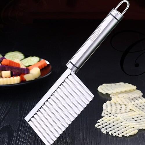 304 Stainless Steel Spiked Vegetable Slicing Knife Potato Fries Cutting Kitchen Multifunctional Creativity Accessories Tools