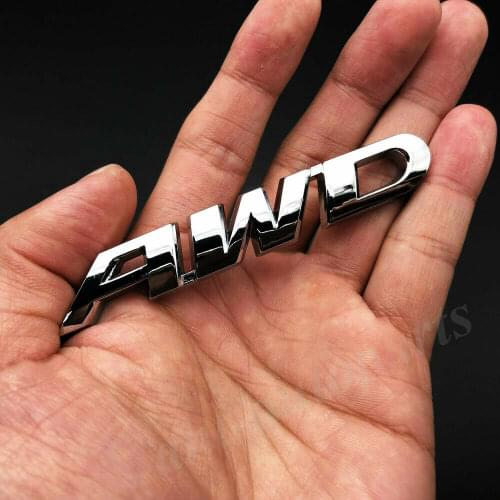 3D Metal Chrome AWD Car Trunk Rear Side Emblem Badge Decal Sticker V6 4X4 4WD
