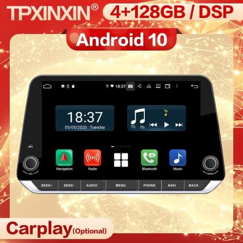 4+128G Carplay 2 Din Android Multimedia Stereo Receiver For Nissan TENNA 2020 GPS IPS BT Navi Video Radio Audio Player Head Unit