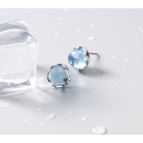 925 Sterling Silver Trend Earrings Korean Temperament Jewelry All-match Anti-allergic Accessories Silver Short Earrings Women