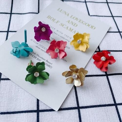 DIY jewelry accessories three-dimensional multi-petal flower earrings jewelry accessories materials