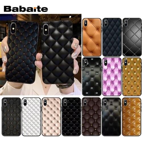 Black sofa leather Pattern Phone Case for iPhone XR 11 12 Pro MaxXS MAX 8 7 6 6S Plus X 5 5S SE 12mini