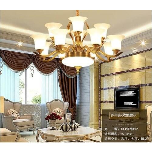 European living room lamp zinc alloy luxury simple restaurant light in the bedroom atmospheric duplex building chandelier