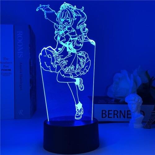 Genshin Impact Game Figure Barbara 3D Lamp Led RGB Night Lights Birthday Cool Gift Friend Gaming Room Table Colorful Decoration