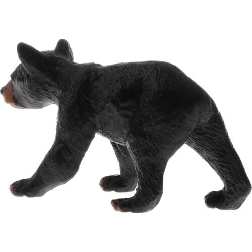 Black Bear Animals Figure Toys Realistic Wild Forest Creatures Action Models Kids Educational Cognitive Statues Toy Home Decor S