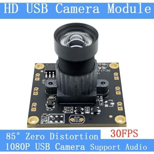 85° Zero Distortion Surveillance camera 1080P Hd MJPEG 30fps High Speed Mini CCTV Android Linux UVC Webcam USB Camera Module