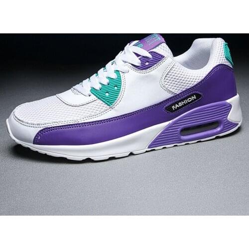 Cushioned Running Shoes For Men Purple Tennis Sneakers Genuine Leather Ari Mix Mens Fashion Paltform Seakers Plus Size 48