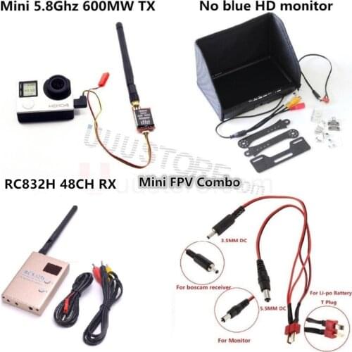 FPV Combo System 5.8Ghz 600mw Transmitter and Receiver for Gopro xiao yi xiao mi SJ4000 SJCAM QAV250 DJI Phantom Quadcopter