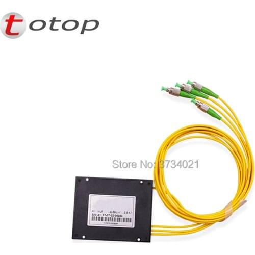 PLC Splitter 1x3 FC APC Singlemode PLC splitter Fiber Optic Fiber Fiber pigtailed FC 1260-1650nm wavelength