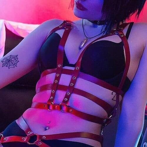 GAMPORL Harness Belts Bdsm Women Sexy Lingerie Erotic Fetish Female Chest Harness Cage Bondage Body Straps Bra Cage Garter Belts