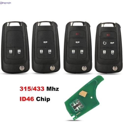 Jingyuqin Car Remote Key Suit For Chevrolet Cruze Epica Lova Camaro Impala 2/3/4 Buttons 433/315MHz Control Alarm Fob