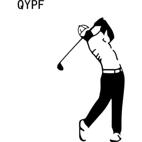 QYPF 9.1*16.7CM Fashion Golf Sport Decor Graphic Car Modelling Sticker Vinyl Silhouette C16-1500