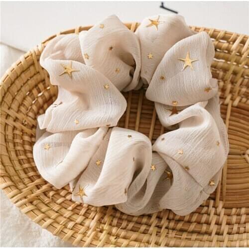 Women Elegant Star Elastic Hair Bands Ponytail Holder Scrunchies Tie Hair Rubber Band Headband Lady Hair Accessories Headwear