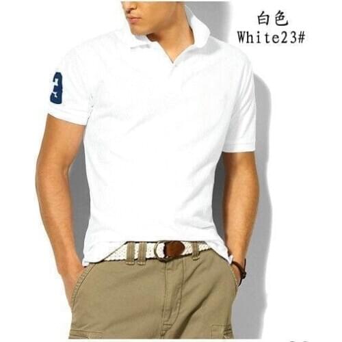 Classic Brand Men Polo Shirts hombre Summer Short Sleeve Polos Shirt Mens Solid Breathable Jersey for youth boys cotton Top Tees