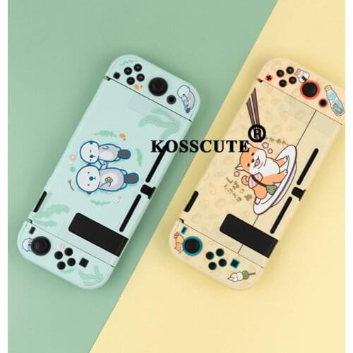 Cute Protective Case Shiba Inu Shell Sea Otter Hard Cover Back Grip Shell For Nintendo Switch Accessories
