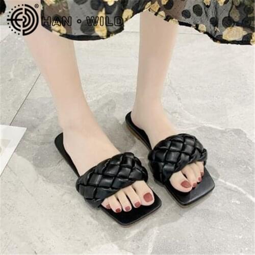 Summer Women Slippers Solid Color Sandals Flat Peep Toe Outdoor Slides Casual Beach Shoes Female Ladies Shoes Zapatos De Mujer