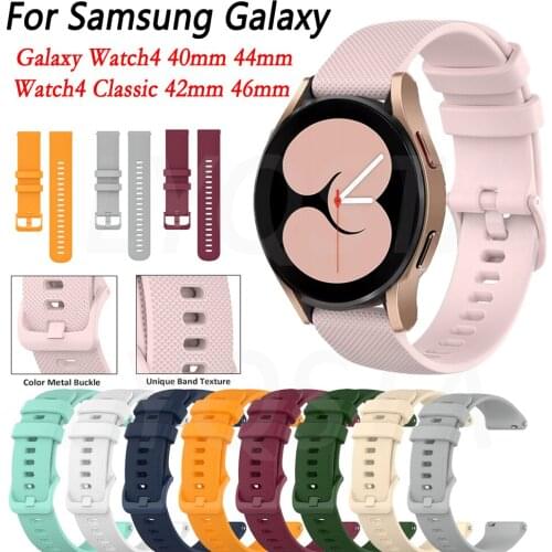 20mm Replace Smartwatch Wrist Strap For Samsung Galaxy Watch4 44 40mm Silicone Watchband Galaxy Watch 4 Classic 46 42mm Bracelet