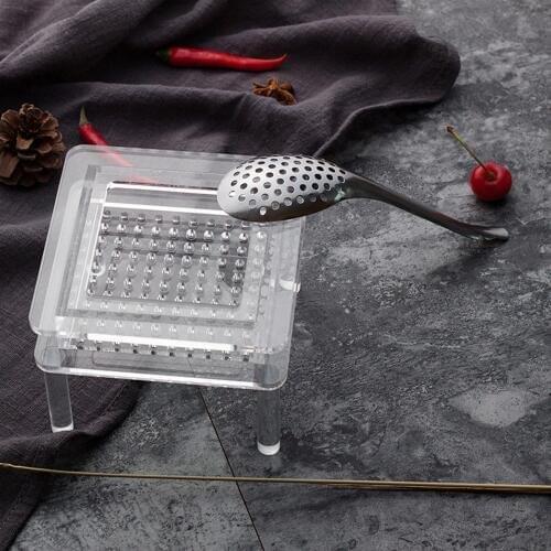 56 Holes Strainer Spoon Cuisine Caviar Builder Roe Sauce Strainer Kitchen Cooking Gadgets Hot Sale Tools