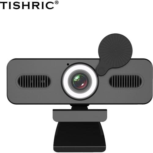 TISHRIC C360 Webcam 4K Web Cam Web Camera With Microphone Webcam Cover Web Camara For Pc Computer Video Calling