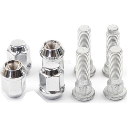 Car tire screw hub nut screw rod for great wall hover H3 H5 wingle 3 5 6 haval H6 M2 M4 C30 C50 tires screws 1set